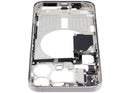 Chasis medio de iPhone 15 Pro Max A3106/A3108 blanco titanio con piezas pequeñas para reparación.