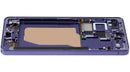 Pantalla de repuesto Samsung Galaxy S26 Ultra 5G Cobalt Violet con marco, ideal para reparación de display LCD roto.
