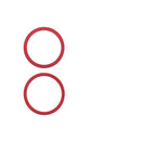Aro de cámara trasera rojo para iPhone 11, 12 y 12 Mini, repuesto para reparación.
