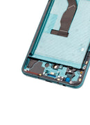 Pantalla refurbished Huawei Mate 30 con marco verde, repuesto para reparación de display LCD.