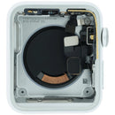 Carcasa plateada de aluminio para Apple Watch Series 3 de 42mm (A1861, A1891, A1892) celular, grado A.