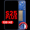 Pantalla OLED Samsung Galaxy S25 Plus 5G de 120Hz color azul marino, con marco, lista para reparación.