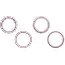 Diez aros de bisel rosa para cámara trasera de iPhone 15 y 15 Plus, repuesto Apple.