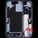 Chasis medio iPhone 17 Mist Blue usado con puerto de carga y piezas pequeñas, A3292, A3293, repuesto Apple.