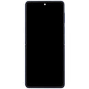 Pantalla OLED interna refurbished para Samsung Galaxy Z Flip 7 5G azul, pieza de repuesto con marco.