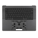 Tapa superior Space Black original OEM para MacBook Pro 16 A3403 2024, con teclado ANSI US y batería.