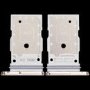 Bandeja dual SIM para Samsung Galaxy S26 Plus en oro rosa, repuesto original SM-S947B/DS.