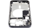 Tapa trasera original iPhone 15 Pro Max A2849, titanio negro, grado C, repuesto OEM.
