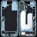 Marco medio de iPhone 16 Plus usado, chasis A2896/A2967/A3098, con puerto de carga flex y piezas pequeñas.