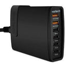 NAZTECH WALL CHARGER TURBO 6 UNIVERSAL USB NEGRO