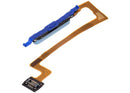 Sensor de huella dactilar Mystique Blue con cable flex para Xiaomi Redmi Note 12 5G, repuesto de reparación.