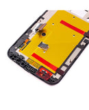 Pantalla LCD refurbished negra para Motorola Moto G2 (XT1068) con marco, ideal para reparación de display.