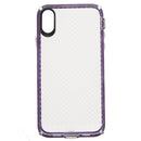 Estuche  Anigma transparente con marco MORADO soporta caidas de 2-10 metros IPHONE XS MAX (6.5)