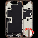Marco medio de iPhone 16 Pro Max en Desert Titanium, usado, con pequeñas partes para reparación.