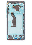 Pantalla refurbished Huawei Mate 30 con marco verde, repuesto para reparación de display LCD.