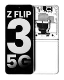 Pantalla OLED para Samsung Galaxy Z Flip 3 5G con marco (Blanco)