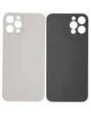 Tapa trasera para iPhone 12 Pro con adhesivo 3M y orificio grande para camara (Plata)