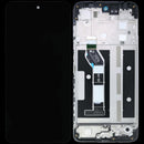 Pantalla original Motorola Moto G15 Power XT2521-5 con marco, repuesto para reparación display LCD.