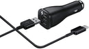SAMSUNG CARGADOR DE CARRO DE 45 Y 15 WATTS NEGRO