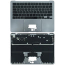 Tapa superior Space Gray usada con teclado inglés US para MacBook Air 13 M2 A2681 (2022).