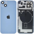 Tapa trasera azul para iPhone 14 Plus con MagSafe, NFC y flex de linterna, repuesto A2632.