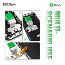 Pinza universal 2UUL FC01 negra con puntas finas para reparación y manipulación precisa de cable flex en talleres de electrónica.
