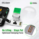 Pinza universal 2UUL FC01 negra con puntas finas para reparación y manipulación precisa de cable flex en talleres de electrónica.