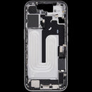 Tapa intermedia blanca para iPhone 17 (EU/Global) con puerto de carga, small parts y flex de carga.
