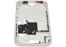 Chasis blanco titanio para iPhone 16 Pro Max US, con botones de volumen y encendido. Repuesto de alta calidad.