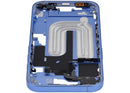 Marco medio iPhone 16 (US Version) azul ultramarino con botones power y volumen, repuesto chasis A3104 A3106.