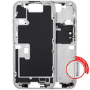 Chasis blanco titanio para iPhone 16 Pro (A3292, A3293) con botones de encendido y volumen, repuesto de reparación.