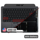 Tapa superior Space Black original OEM para MacBook Pro 14 A3185, con batería y teclado ANSI US.