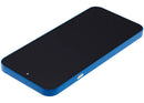 Pantalla LCD refurbished azul con marco para Nothing Phone (4a), ideal para reparación de display roto.
