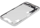 Carcasa central blanca OEM para iPhone 16e/17e, con puerto de carga flex y small parts, grado B.