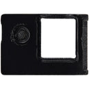 Repuesto flash light y power flex bracket con microphone mesh para iPhone 16E negro, listo para reparación.