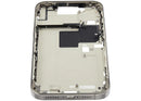 Chasis medio iPhone 16 Pro Max de titanio natural usado, con pequeñas piezas, ideal para reparación de Apple.
