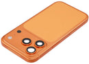Tapa trasera Cosmic Orange usada para iPhone 17 Pro A3293, con flex y puerto de carga, ideal para reparación.