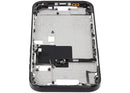 Chasis medio negro titanio para iPhone 16 Pro, con botones de encendido y volumen. Repuesto de alta calidad.