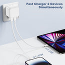 Adaptador de corriente de 2 puertos USB-C con cable USB-C (35W) en Xela Quetzaltenango.