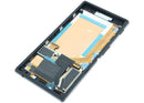 Pantalla LCD negra original con marco para Sony Xperia M2 Aqua, ideal para reparación de display roto.