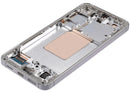 Pantalla OLED con marco para Samsung Galaxy S24 5G en color Marble Grey, repuesto para reparación de display.