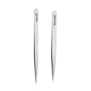 Pinzas Qianli iNeeZy hechas a mano en acero inoxidable no magnetico (Plateadas - Finas)