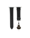 Correa cuero con hebilla de despliegue iWatch - BLACK