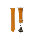 Correa iWatch (38/40/41mm) con hebilla de despliegue de cuero Naranja