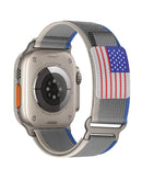 Encuentra la correa iWatch (38/40/41mm) USA Flag de bucle de nylon con Velcro Blue Gray en Quetzaltenango, ideal para personalizar y proteger tu smartwatch.
