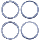Aro de cámara trasera bezel para iPhone 17 color Mist Blue, repuesto de reparación, 2 piezas.