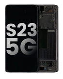 Pantalla original Samsung Galaxy S23 5G Phantom Black, repuesto LCD para cambio de pantalla rota, modelos SM-S911B, SM-S911U.