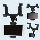 Soporte clip para smartphone que se ajusta al espejo retrovisor, ideal para encontrarlo en tiendas de accesorios para smartphone en Quetzaltenango.