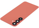 Tapa trasera con lente de cámara Samsung Galaxy S25 Plus 5G en Coral Red disponible para reparaciones en Quetzaltenango.