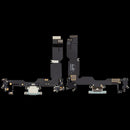 Puerto de carga USB-C flex cable verde para iPhone 15 Plus A2847, pieza OEM usada.